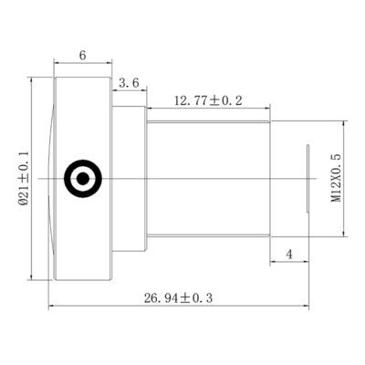 12-Megapixel M12 Fisheye Lens with 180° FOV