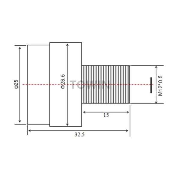 18mm Low Distortion M12 Machine Vision Lens