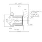 1/2.3″ 4mm 120° Wide Angle M12 Lens 12MP F2.0 CCTV Industrial Lens
