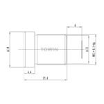 1/2.5″ 3.6mm wide angle M12 IR correction lens