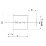 1/2.5″ 6mm 5MP M12 CCTV Industrial Lens 6G F2.0
