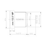 12mm 1/2.5″ F1.6 M12 CCTV Industrial Lens