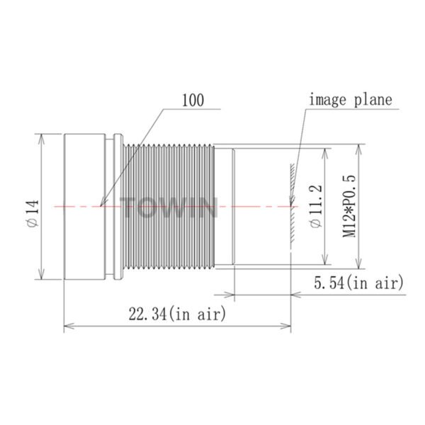 M12 Wide Angle Lens CCTV Automotive Lens