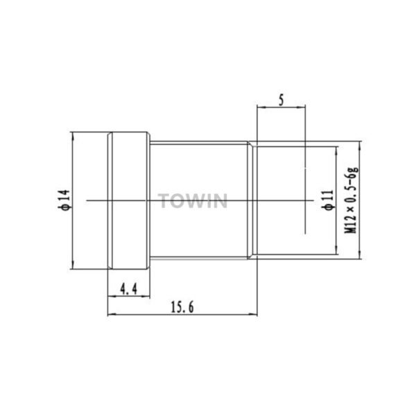 1/2.7″ 3.6mm 120° Wide Angle M12 CCTV Industrial Lens
