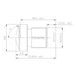 2.1mm 1/2.8″ Wide Angle IR Corrected M12 Lens F1.8 156°