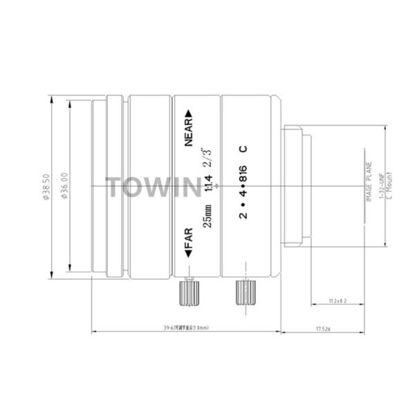 C-Mount Low Distortion Machine Vision CCTV Lens