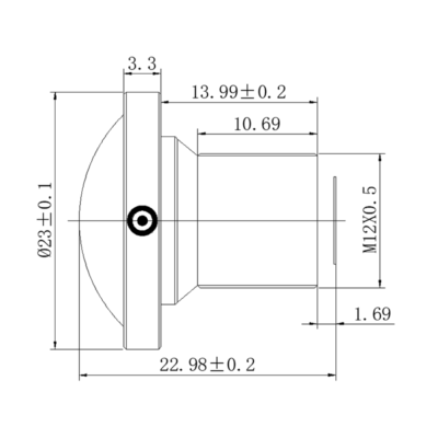 8-Megapixel M12 Fisheye Lens with 199° FOV