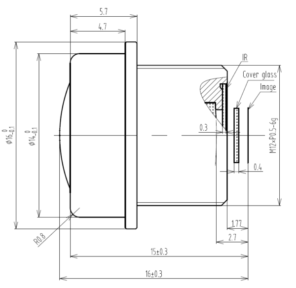 M12 Wide Angle CCTV Automotive Lens