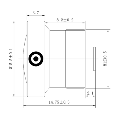 1/4″ F1.3 M12 Wide Angle TOF Lens
