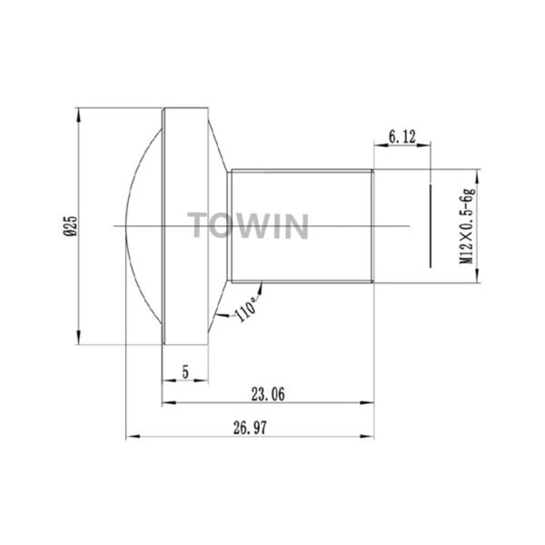 4.2mm M12 1/1.8" IR Corrected CCTV Lens