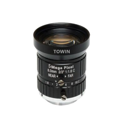 8mm 5MP Low Distortion C-Mount Lens