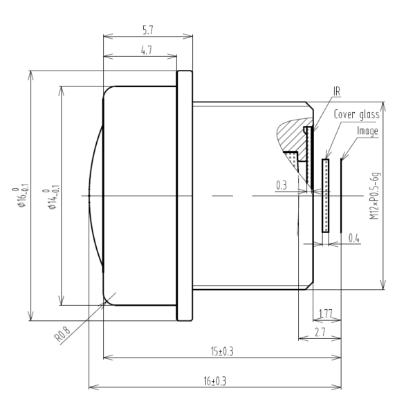 1.6mm M12 Wide-Angle CCTV Automotive Lens