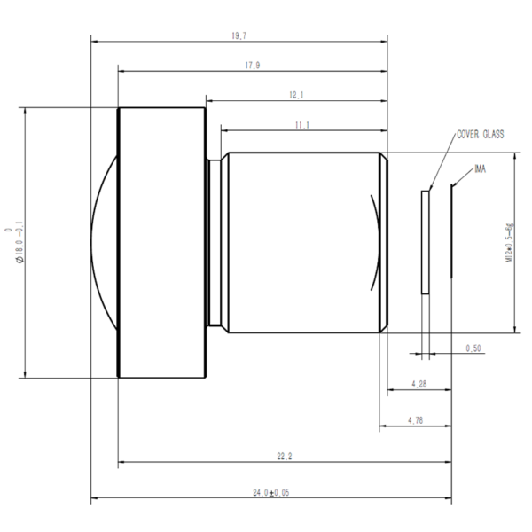 2.8mm 150° M12 Wide Angle Lens