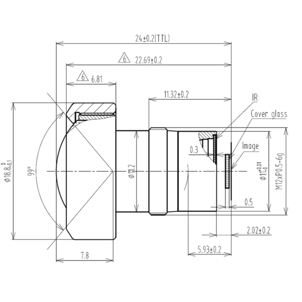 3.4mm M12 Low Distortion Lens | Drone Lens
