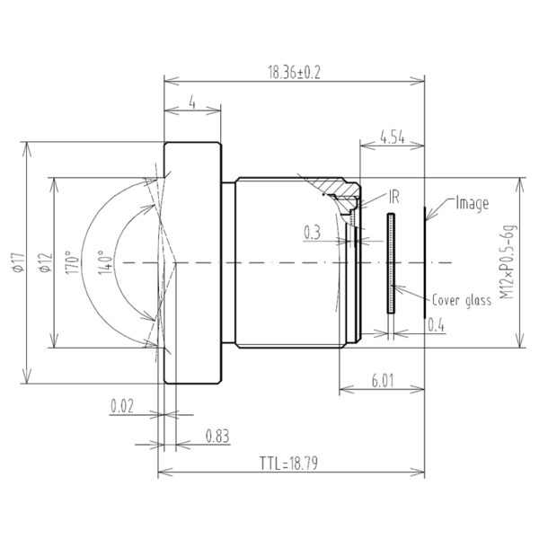 3.5mm 12MP Wide Angle CCTV M12 Lens