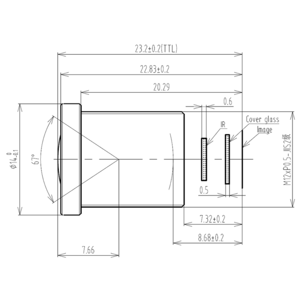 6mm 1/2.5″ M12 CCTV Industrial Lens