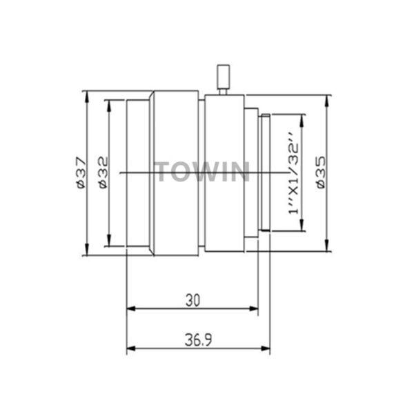 1/2″ 16mm F1.4 C-Mount Machine Vision Lens