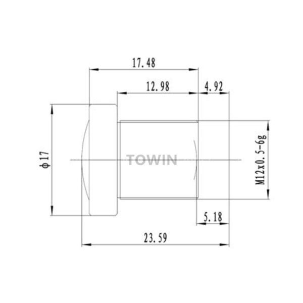 2.3mm 4MP M12 Fisheye CCTV Lens 172°
