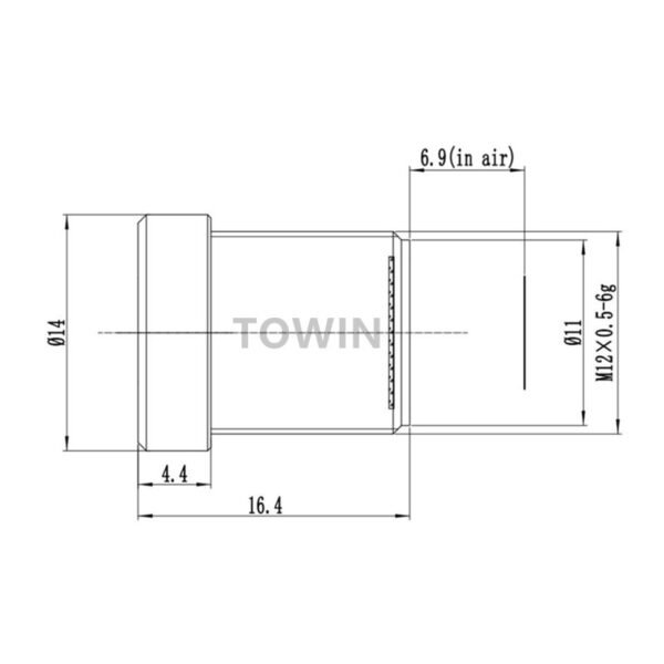1/3″ 8mm M12 Low Distortion Lens