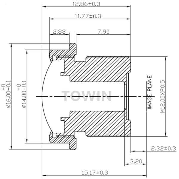 1/4″ 1.8mm 180° M12 Fisheye Lens