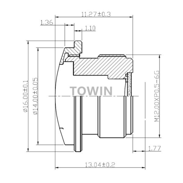 1/3″ 2.3mm IP67 M12 Automotive Lens