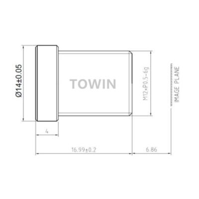8mm 1/2.5″ F1.8 CCTV M12 Lens