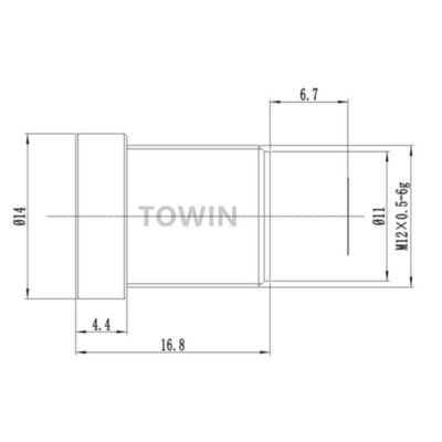 1/2.5″ 6mm 5MP M12 CCTV Industrial Lens