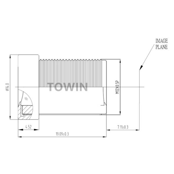 8mm 5MP 1/2.5″ F1.8 M12 CCTV Lens