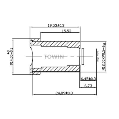 1/2.7″ 6mm M12 CCTV Lens | 5G F1.4 Industrial Lens