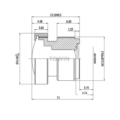 1/3″ 2.3mm M12 Fisheye Lens 4MP Automotive CCTV Industrial Vision