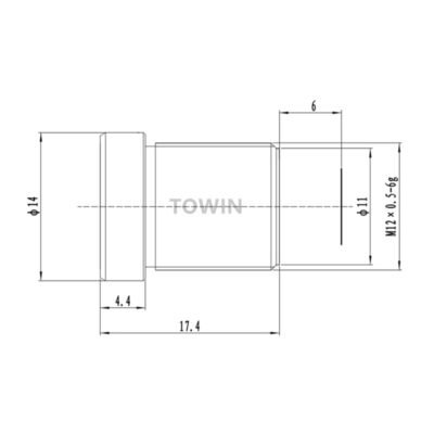 1/2.5″ 3.6mm wide angle M12 IR correction lens