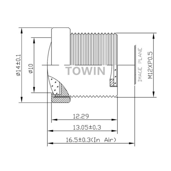 2.4mm 165° 1/2.8″ M12 Wide Angle CCTV Lens