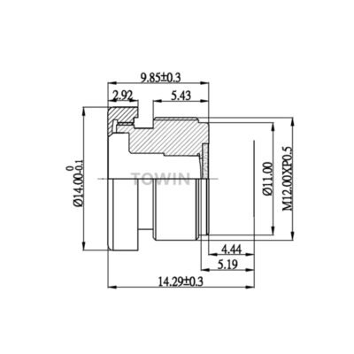 3.6mm 5MP M12 Wide Angle Lens
