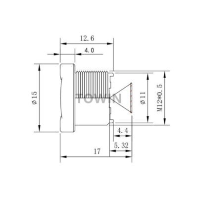 1/2.7″ 3.2mm 126° M12 Wide Angle Lens
