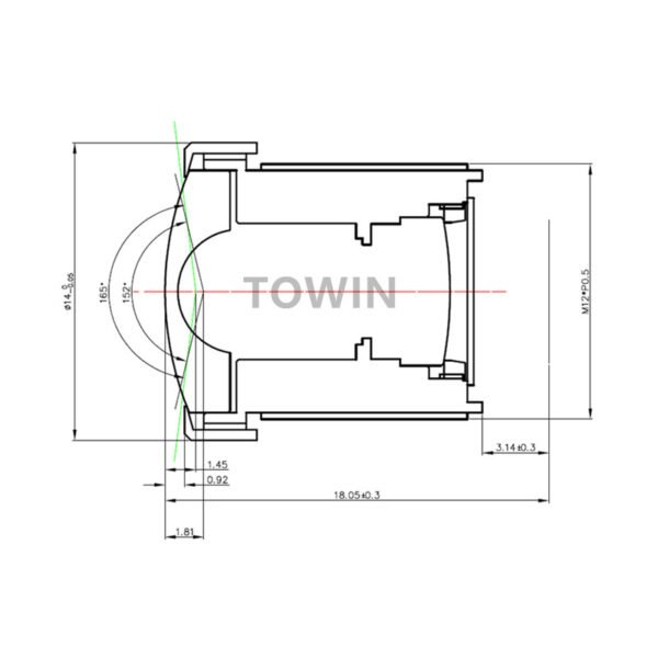 2.5mm 1/2.8″ M12 Wide Angle Lens