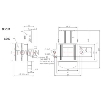 2.1mm 1/2.9″ M12 Wide Angle Lens