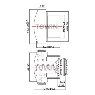 1/3″ 1.4mm 155° M8 ultra-wide Lens