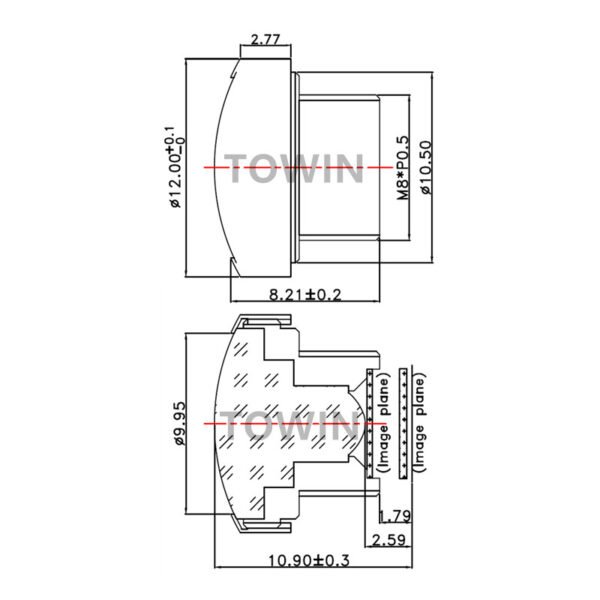 1/3″ 1.4mm 155° M8 ultra-wide Lens