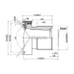 1/2.3″ 3.2mm M10X0.5 Wide Angle CCTV Lens