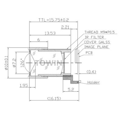 1/3″ 3.1mm Wide Angle Lens