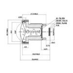 1/2.8″ 2.8mm 4MP 132° Wide Angle M12 CCTV Machine Vision Lens