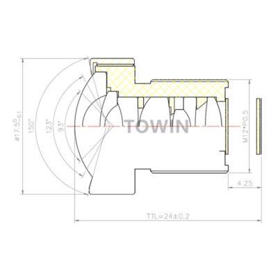 2.8mm 1/2.3" Wide Angle M12 Lens