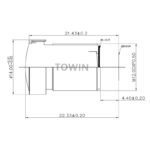 1/3″ 2.5mm 135° Wide Angle M12 Lens