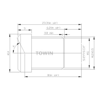 1/2.7″ 3.6mm M12 Wide Angle IR Corrected CCTV Lens