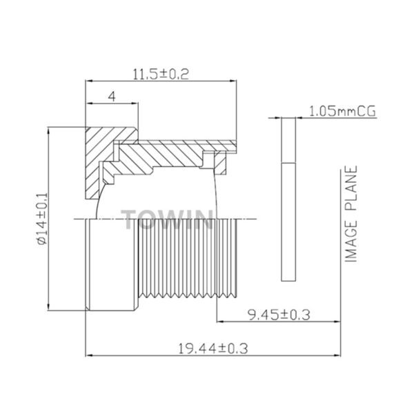 12mm 5MP M12 Low Distortion CCTV Lens