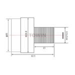 18mm Low Distortion M12 Machine Vision Lens
