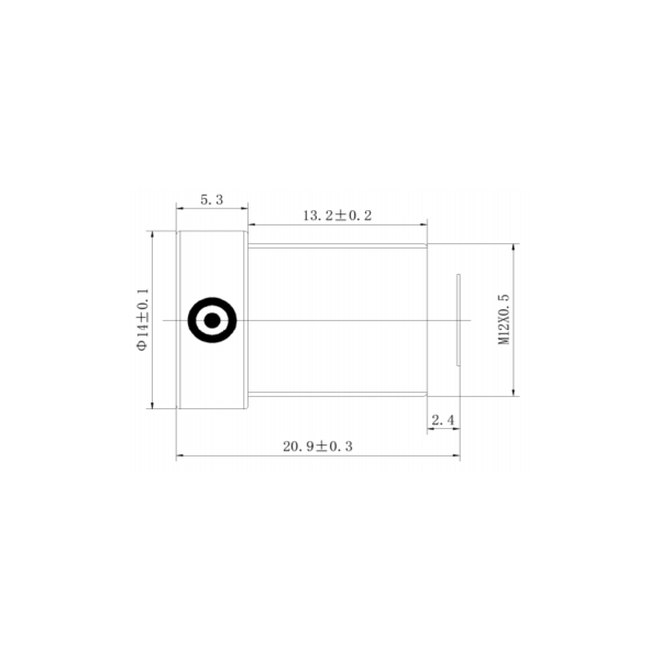 1/2.3″ 3mm 104° Low Distortion Wide Angle M12 Lens