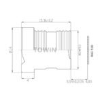 12mm 1/3" M12 Low Distortion CCTV Lens