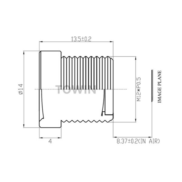 16mm 1/3" M12 Low Distortion Lens