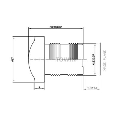 2.1mm 160° M12 Wide Angle CCTV Lens
